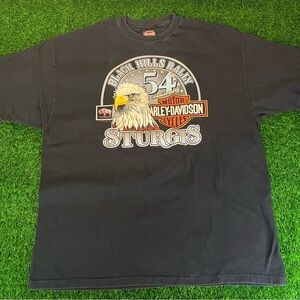 RARE Vintage 90s 1990 Harley Davidson Sturgis Black Hills Rally T-Shirt Mens 2XL